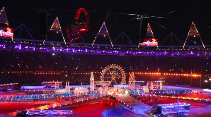 A colorful Olympics 2012 ceremony.