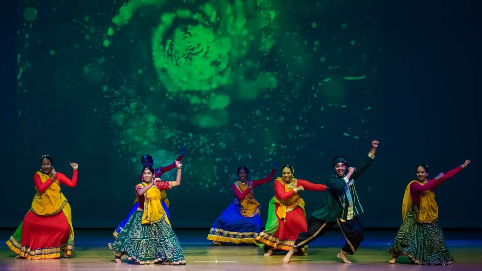 NSDA students performing the Garba folk dance of Gujarat.
