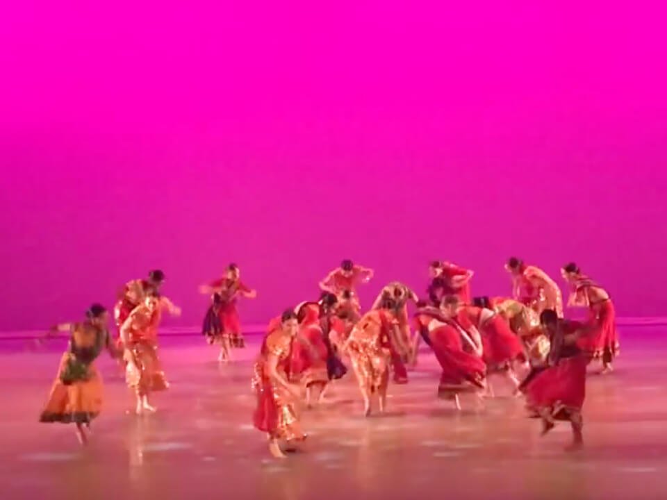 Students from Booker T Washington Arts school performing on stage.