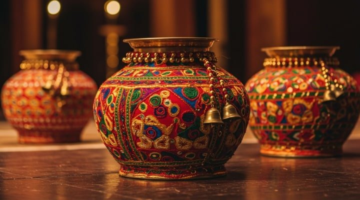 NSDA students balancing a pot on their head.