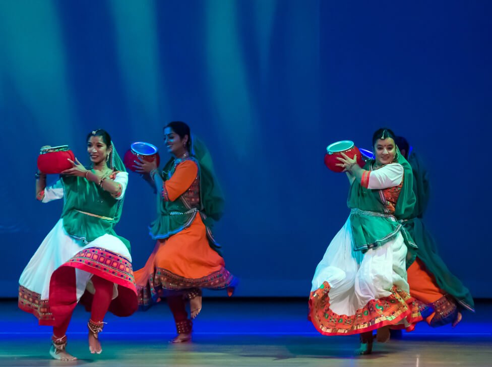 Students at NSDA performing a variety of Indian folk dance forms.