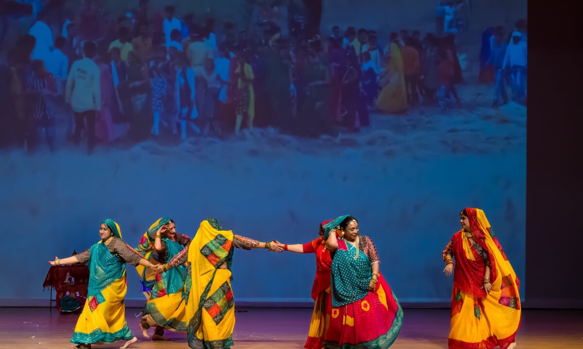 NSDA students performing Bidesia folk dance of Bihar.