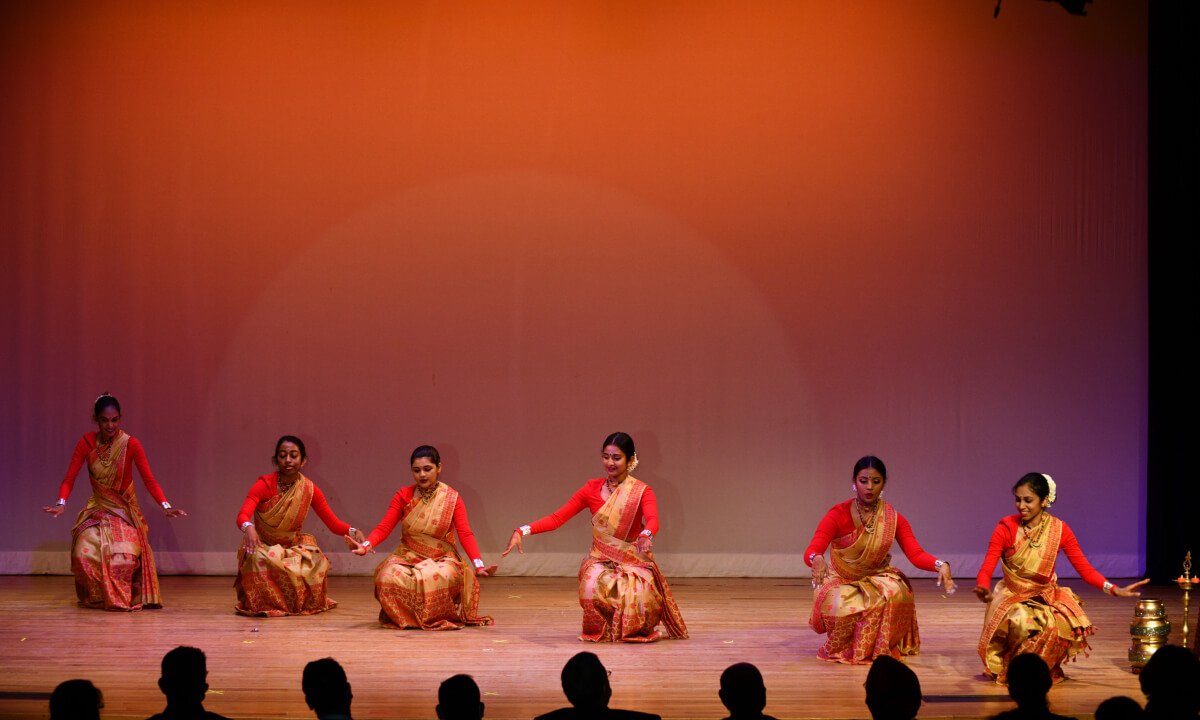 NSDA students performing Bihu folk dance of Assam.