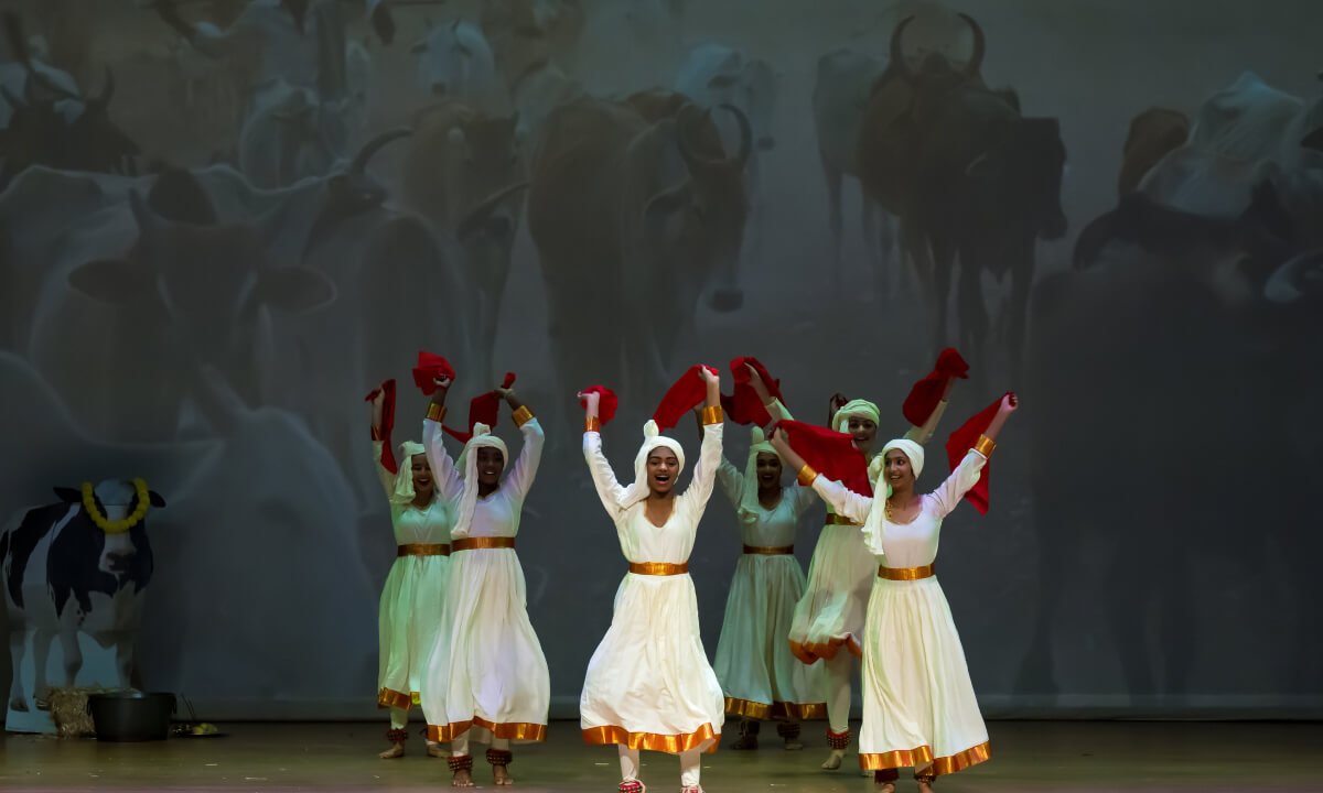 NSDA students performing Dhangar folk dance of Goa and Maharashtra.