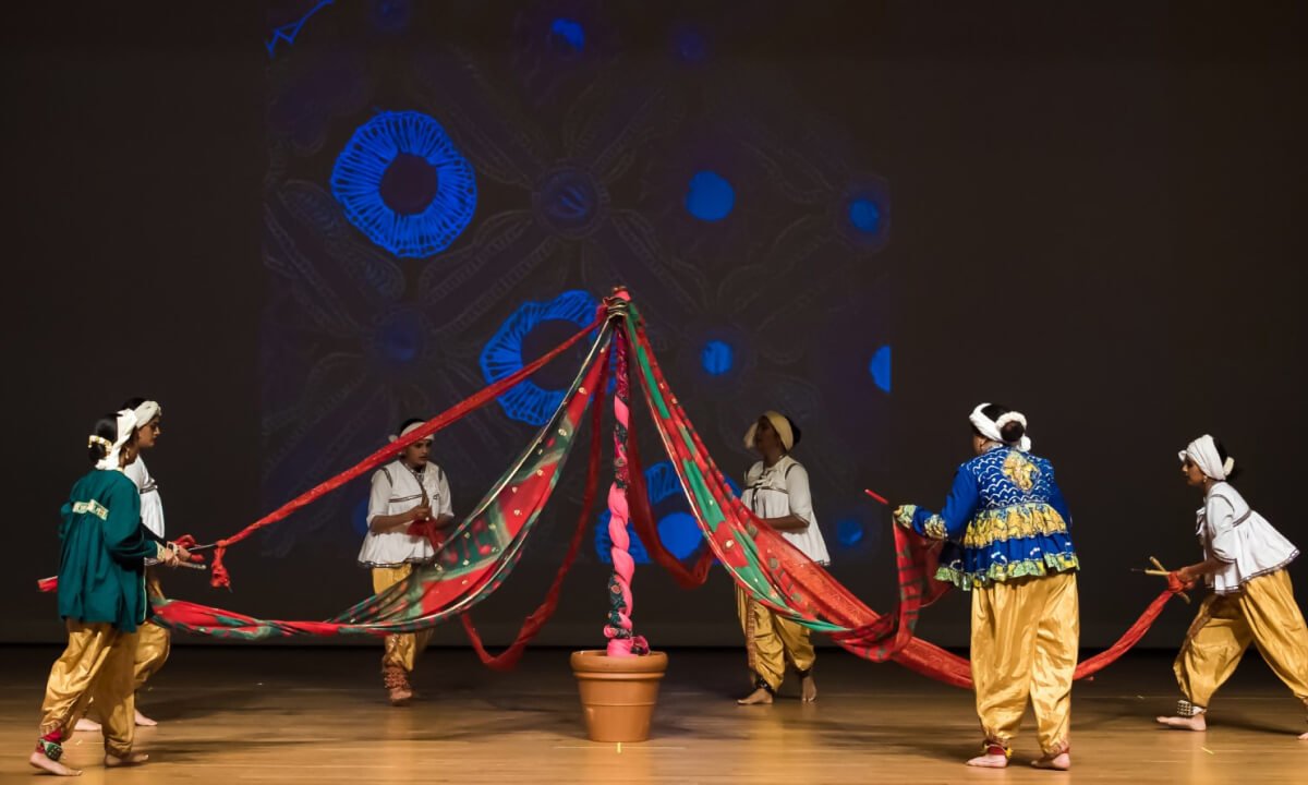NSDA students performing Gof-Gunthan folk dance of Saurashtra, Gujarat.