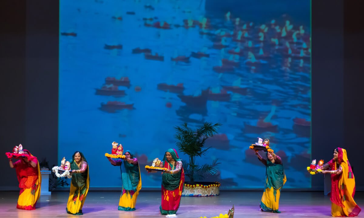 NSDA students performing Sama-Chakeva folk dance of Bihar.