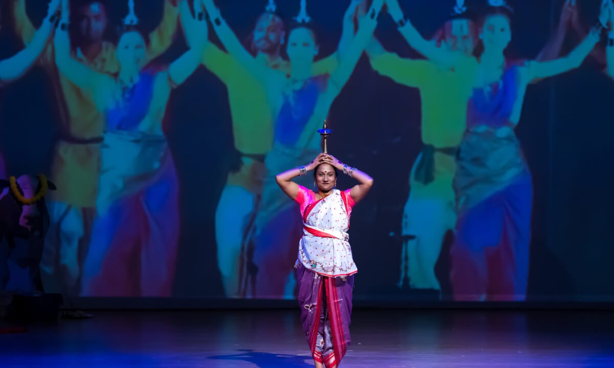 NSDA student performing Samai folk dance of Goa.