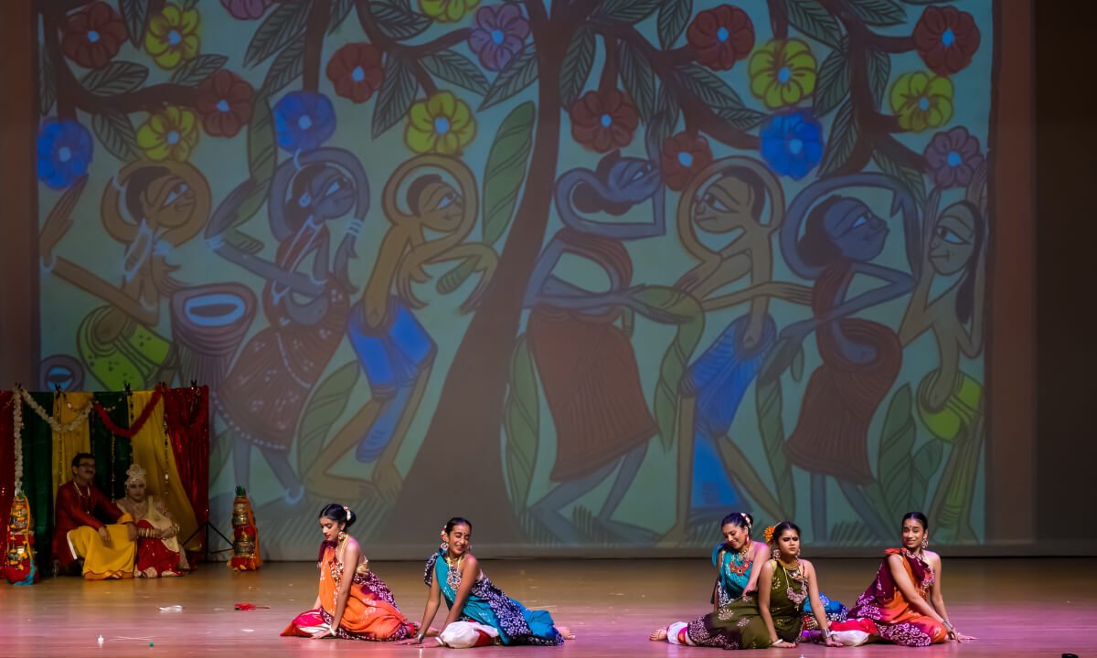 NSDA students performing Shapla folk dance of Bengal.