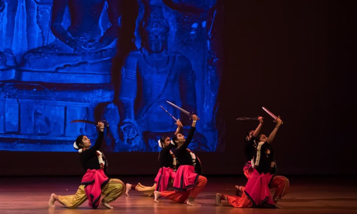 NSDA students performing Thang-Ta folk dance of Manipur.