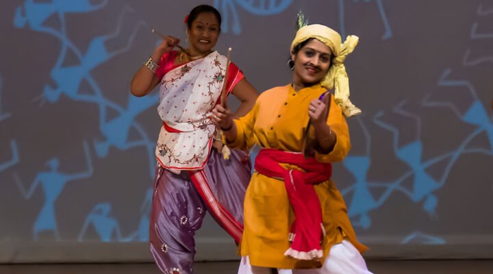 A close up image of a dancer on stage.
